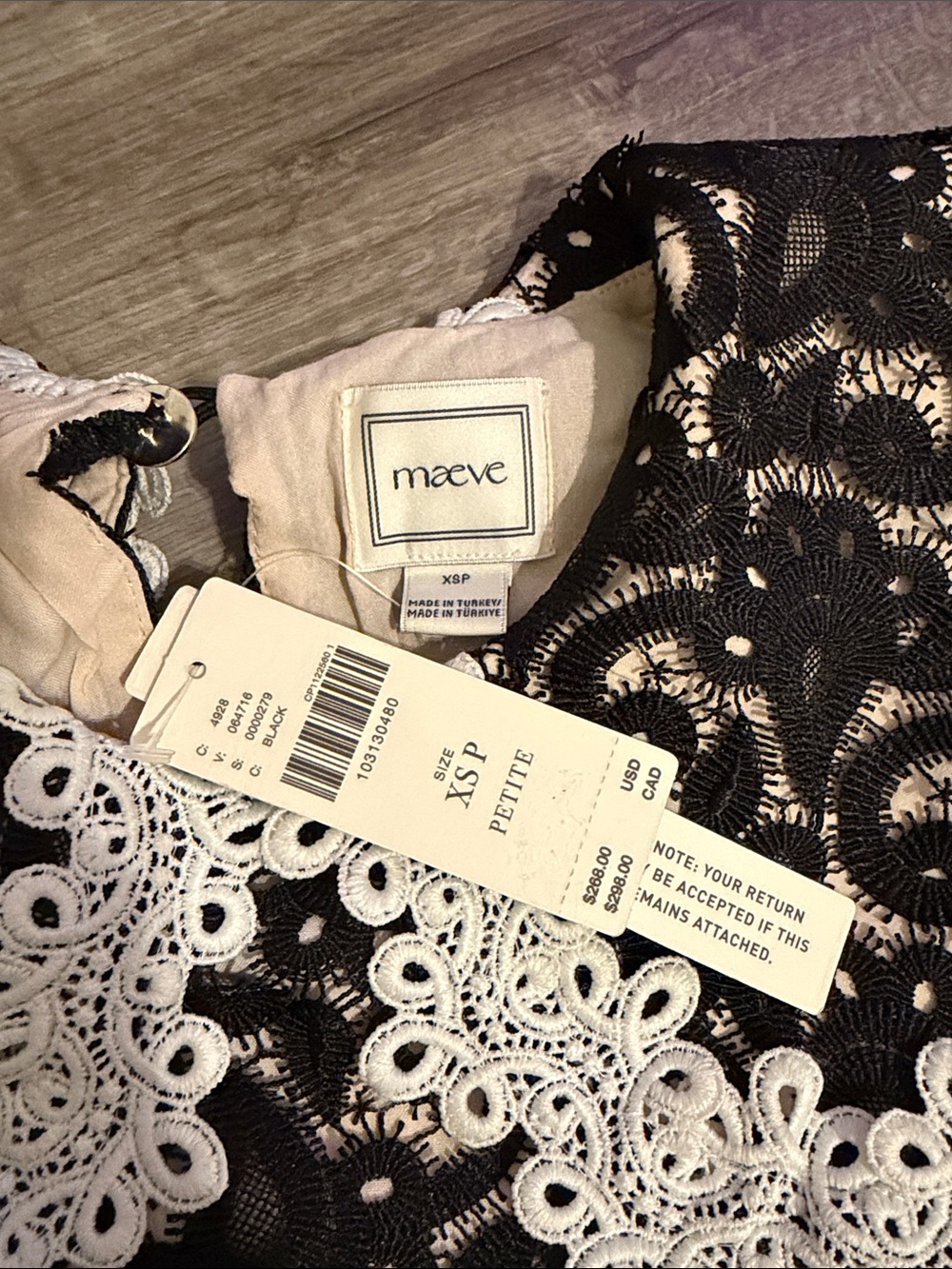 ❤️🔥Firm Price❤️🔥Maeve puff sleeve collared lace mini dress - Picture 12 of 14